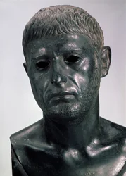 Porträtt av en romersk Sextus Pompejus, 2 H. av 1:e århundradet. före Kristus