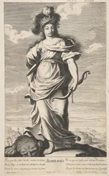 Semiramis från Världens sju underverk, ca 1639-40 (etsning och gravyr)