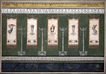 Design för Empire väggdekoration (akvarell och gouache på papper)