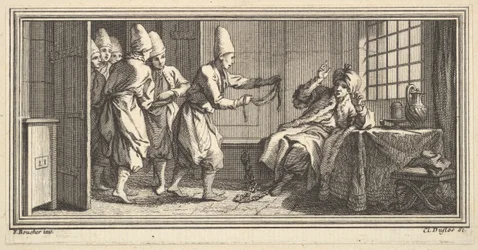 Att föra rep till fången, 1746-47.