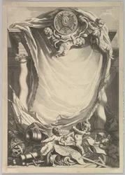 Ram för en dedikationstavla, 1700-tal.