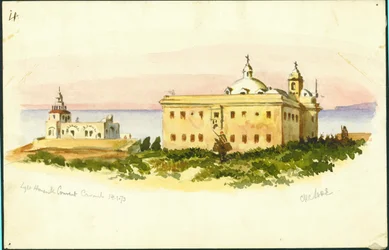 Light House and Convent, Carmel, 1873 (vi undrar penna på papper)