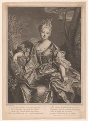 Porträtt av Marguerite Henriette de La Briffe Le Bret som Ceres