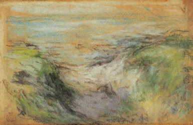 En väg mellan sanddyner mot havet