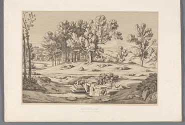 Landschap met gezicht op de berg Pentelikon Mount Pentelic (titel på objekt) Utsikt över de mest kända platserna i det antika Grekland (...) (serietitel)