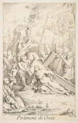 Att bära korset.n.d. Skapare: Claude Gillot, Jacques Gabriel Huquier.