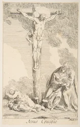 Korsfästelse.n.d. Skapare: Claude Gillot, Jacques Gabriel Huquier.