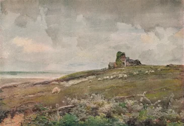 En gammal ruin i Suffolk, c1915