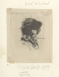 Zelfportret sätter Saskia: alleen Rembrandt Samling av åttiofem originaltryck (serietitel)