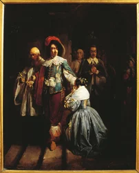 Charles I av England (1600-1649) Att ledas till döden. (olja på duk)