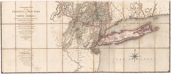 En korografisk karta över provinsen New York av Sauthier [Kartans nedre del]