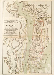 En plan över den kungliga arméns operationer under befäl av general Sr William Howe KB i New York