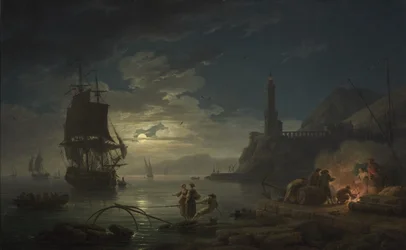 Kustscen i månsken, 1769
