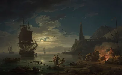 Kust scen i månskenet. 1769