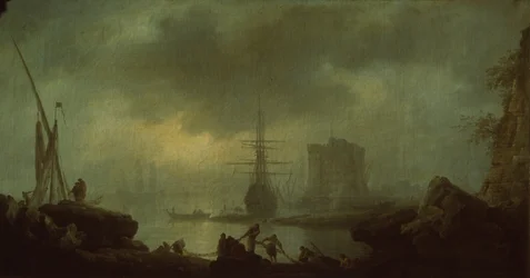 Utsikt över havet. Dimma