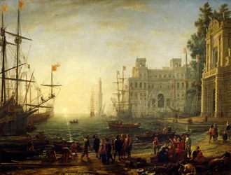 Havshamn med Villa Medici