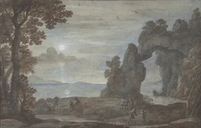 Kustvy med Perseus och korallernas ursprung, 1674.