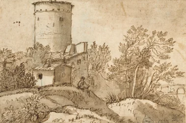 Gårdsbyggnader vid Tibern, 1663