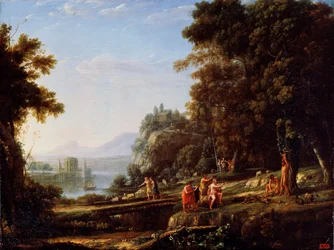 Landskap med Apollo och Marsyas, 1639-1640.