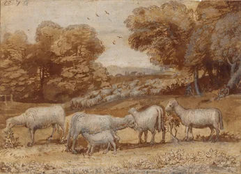 Landskap med får, ca. 1648.