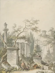 Design för en frontispice, 1782.