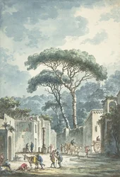 Vägen som leder till grottan av Posillipo, 1700-talet.