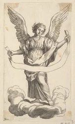 Ängel med en Banderole.