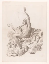 St Paul på moln omgiven av keruber