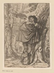 James Howell lutad mot ett träd Titelsida för: James Howell, Dendrology (...), 1641