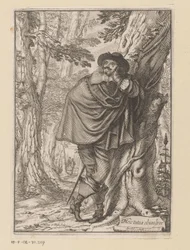 James Howell lutad mot ett träd Titelsida för: James Howell, Dendrologie (...), 1641