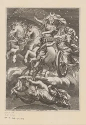 Personifiering av månen på hennes vagn Titelsida för: Giovanni Battista Ferrari, De Florum cultura libri IV, 1633