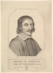 Porträtt av Michel de Marolles, 1648.