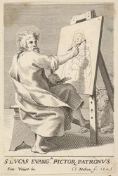 St. Luke målar jungfrun, 1625.