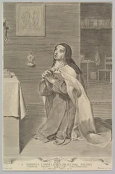 St. Theresa knäböjer, 1661.