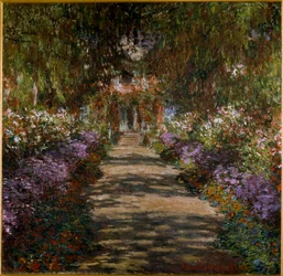 Allé i trädgården i Giverny