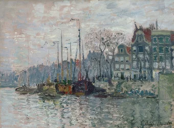 Utsikt över Prins Hendrikkade och Kromme Waal i Amsterdam. 1874