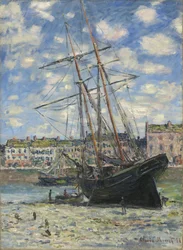 Båt vid lågvatten