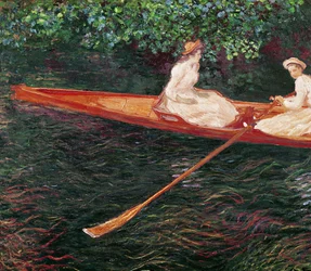 Båtfärd på floden Epte, ca 1889-1890