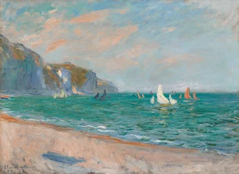 Båtar nedanför Pourville-klipporna; Båtar framför Pourvilles klippor, 1882