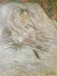 Camille Monet (1847-79) på sin dödsbädd, 1879