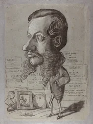 Karikatyr av Léon Manchon, ca 1858