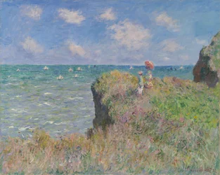 Promenad på klippan vid Pourville, 1882