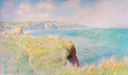 Klippor och segelbåtar vid Pourville