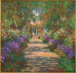 Trädgården i Giverny (målning på duk)