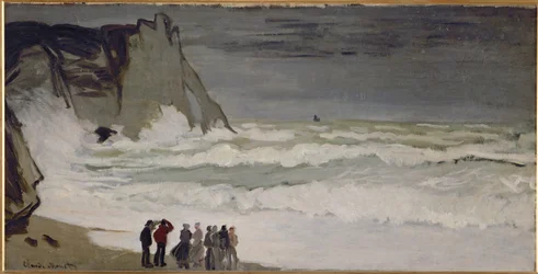 Grosse mer a Etretat (olja på duk)