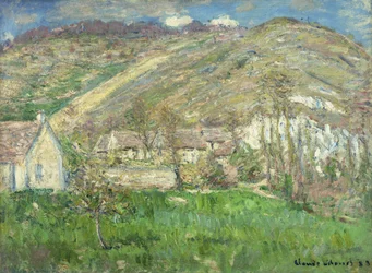 Hamlet i klipporna nära Giverny; Hameau de Falaises pres Giverny, 1885