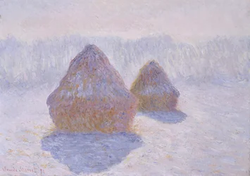 Höstackar (effekt av snö och sol)