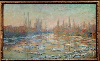 Glass eller debacle på noten. Målning av Claude Monet (1840-1926)