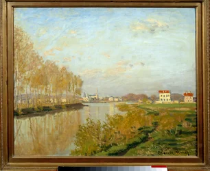Seine vid Argenteuil. Målning av Claude Monet (1840-1926)