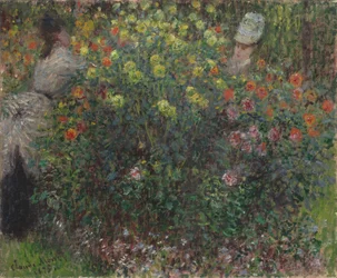 Damer i blommor, 1875